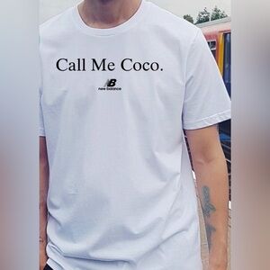 Call Me Coco Tennis T-Shirt Gauff New Balance Large L Vintage Sold Out White NB